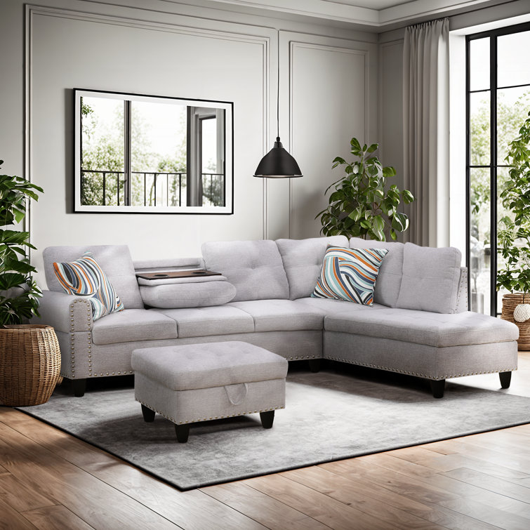 Double l on sale shape sofa